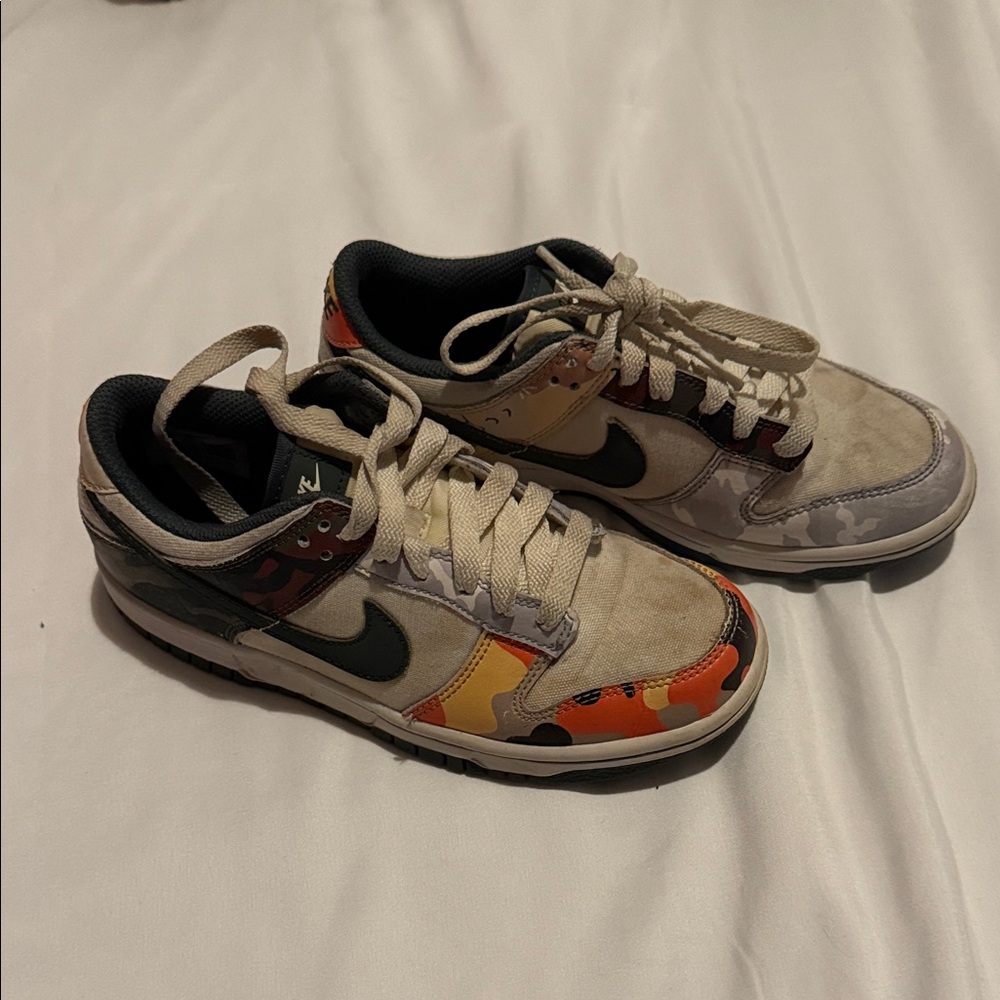 Multicolor Camouflage Girls Nike Sneakers